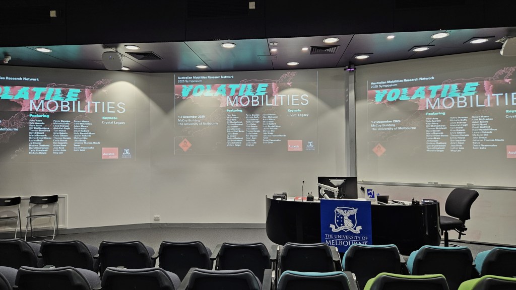 Presenting at AusMob Symposium 2025: Volatile&nbsp;Mobilities